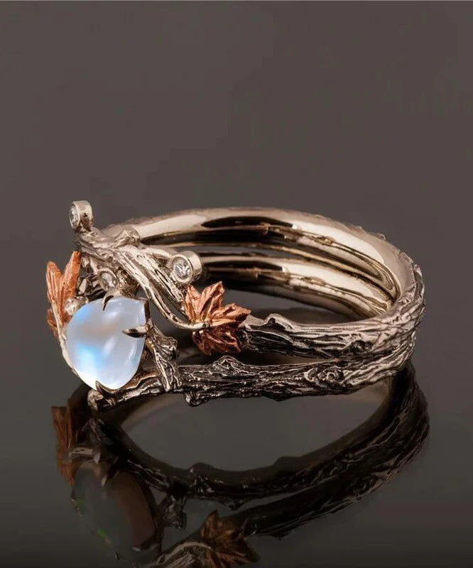 Twig Maple Women's Fashion Antique Vintage Rings Leaf Gold