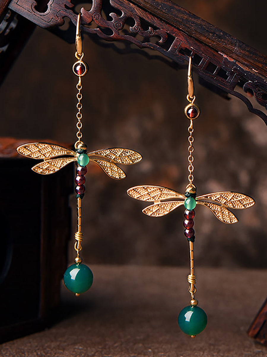 Vintage Irregular Ethnic Dragonfly Women Earrings RR016