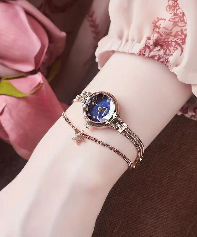 Montres Vogue en alliage de verre trempé bleu