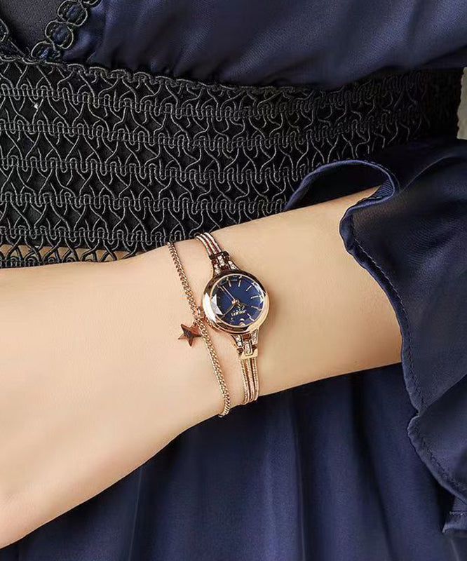 Montres Vogue en alliage de verre trempé bleu
