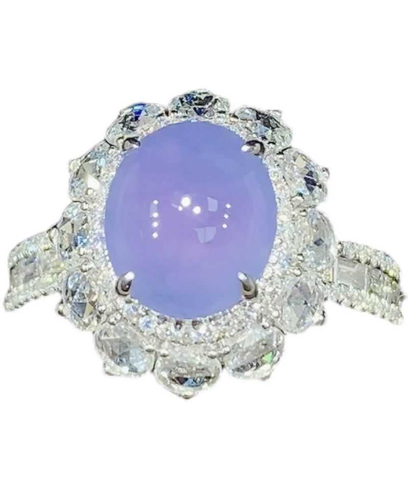 Vogue Lila Legierung Zirkon Edelstein Ringe AC1074