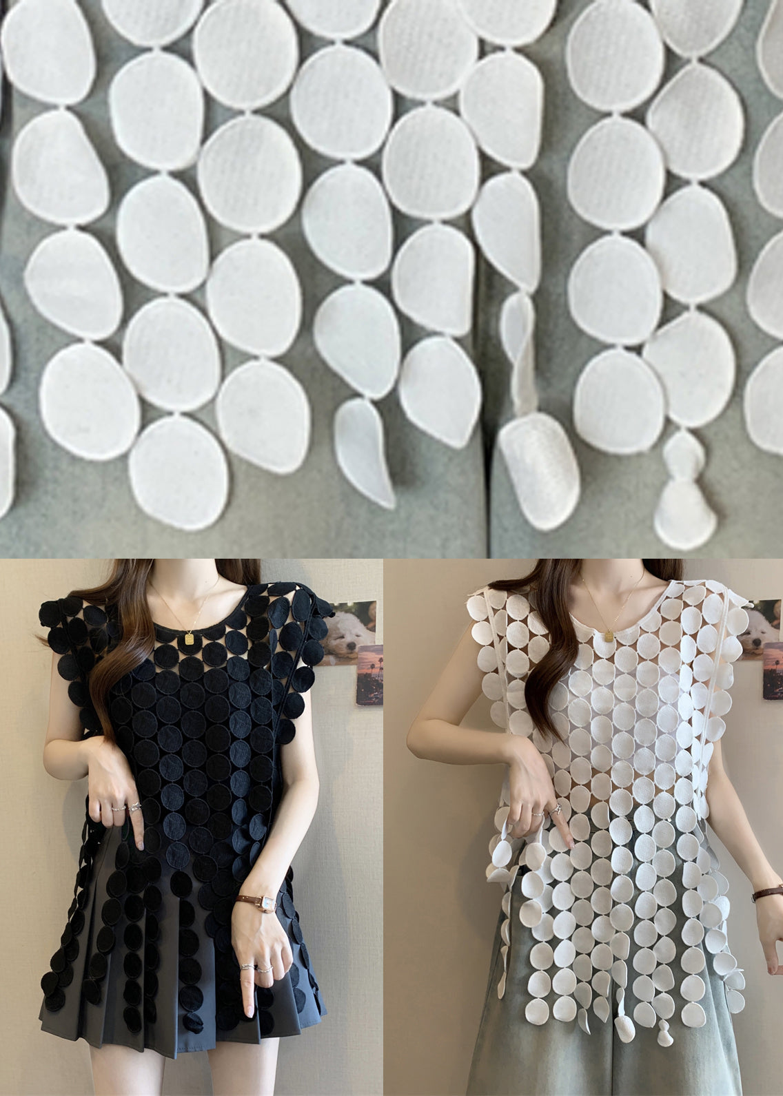 Original O Hollow Design White Out Summer Tops Neck