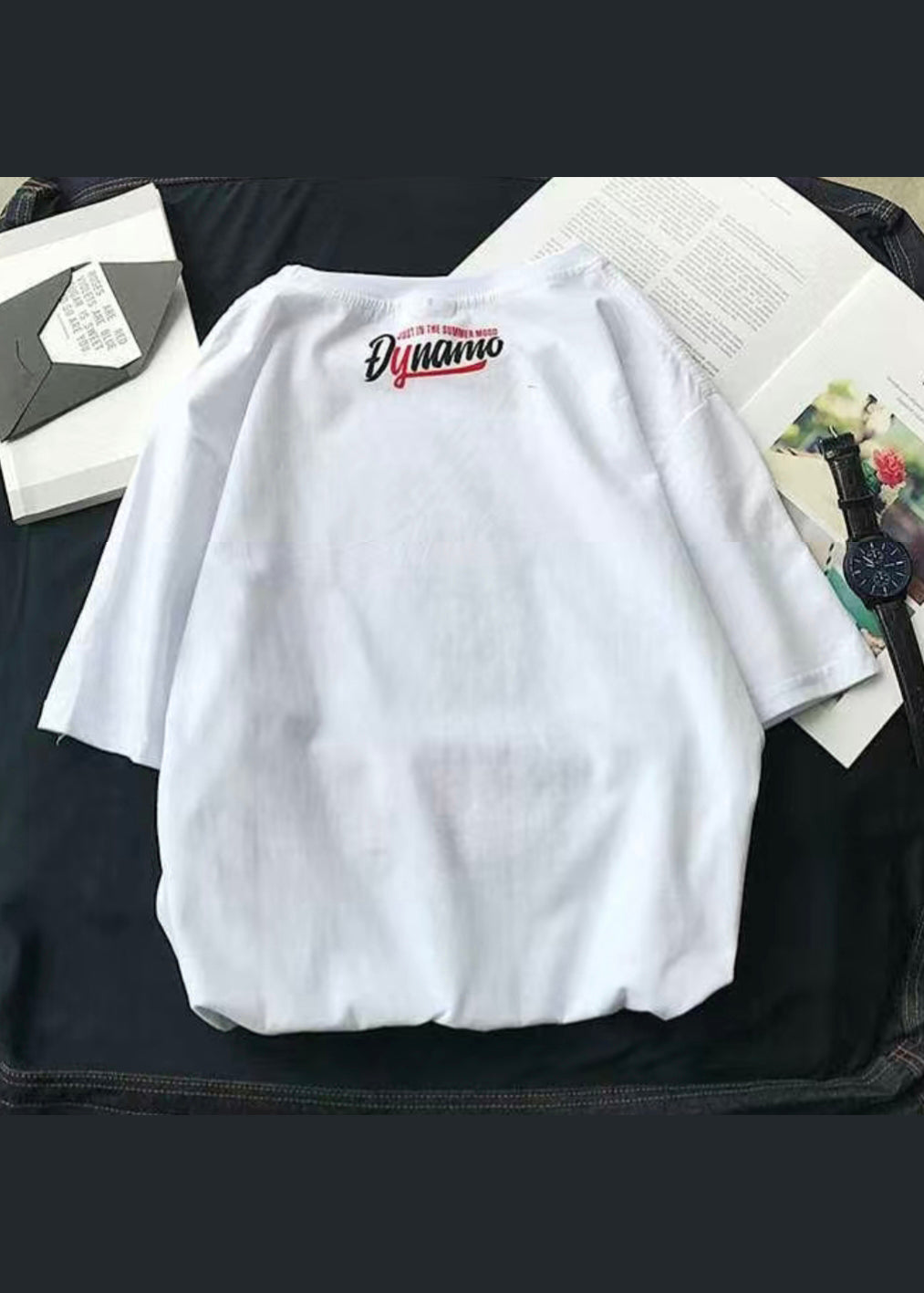 Chemise d'été en coton pour homme, motif lettre O, col blanc, confortable