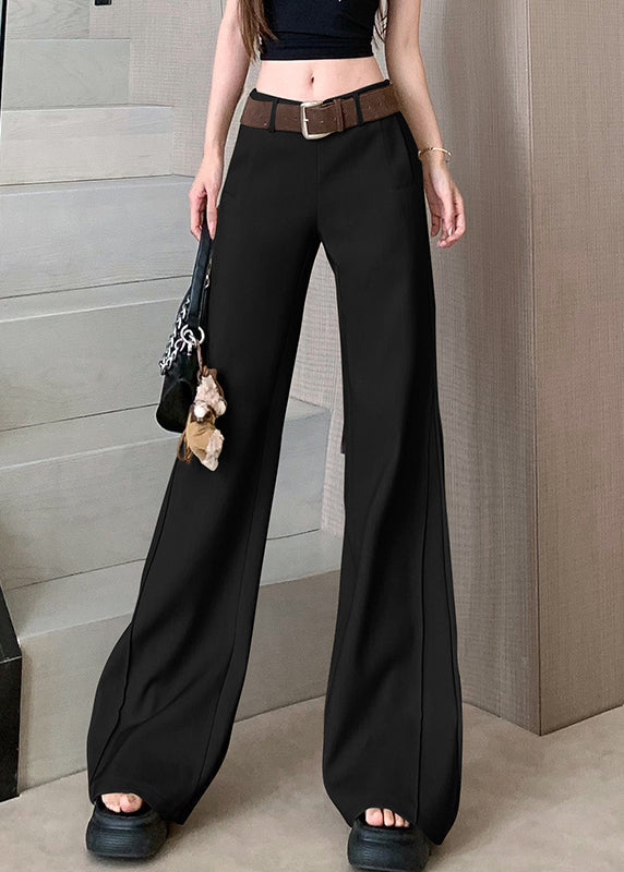 Pantalon de printemps à poches larges et hautes pour femme, kaki, taille patchwork