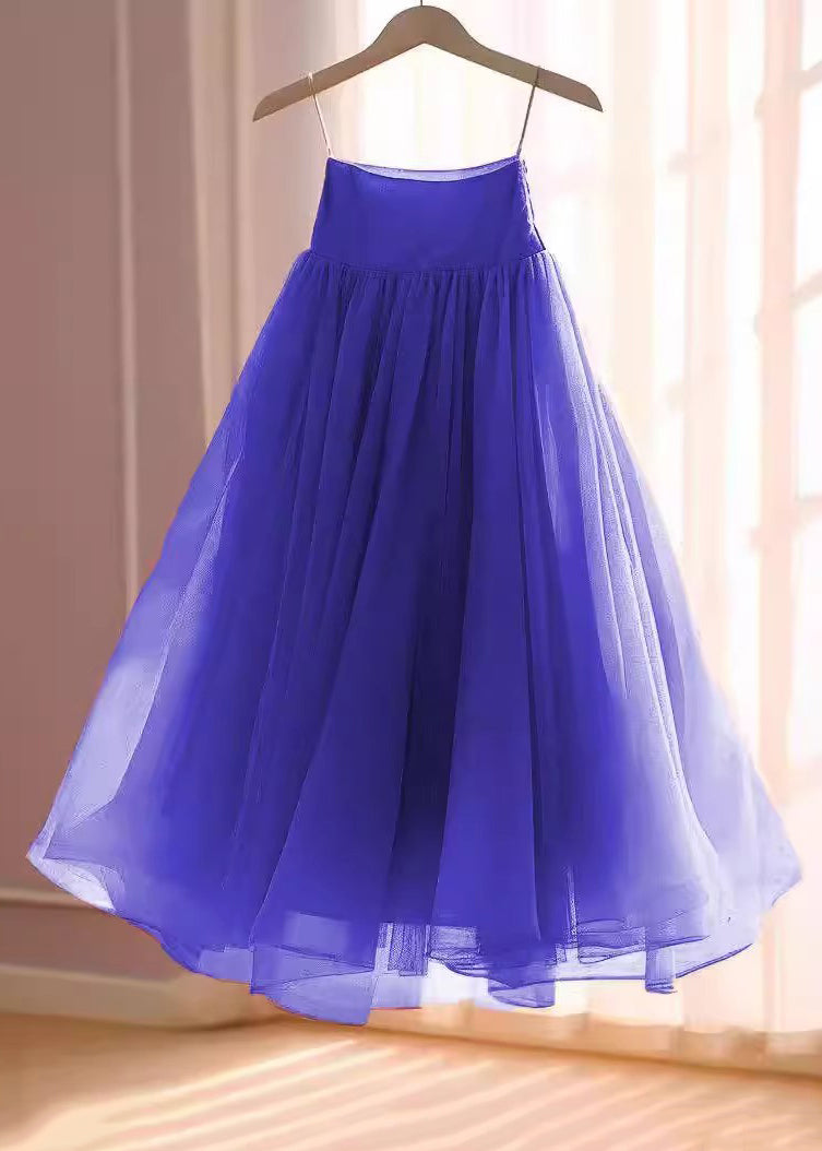 Women Skirts Waist Summer Rose High Chiffon Solid