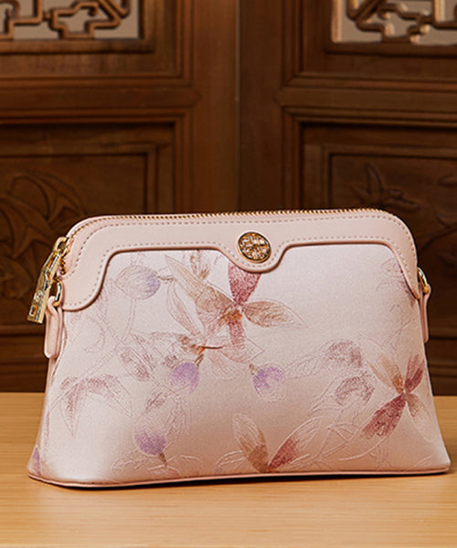 CrossBody Women Silk Print Green Bag Vintage
