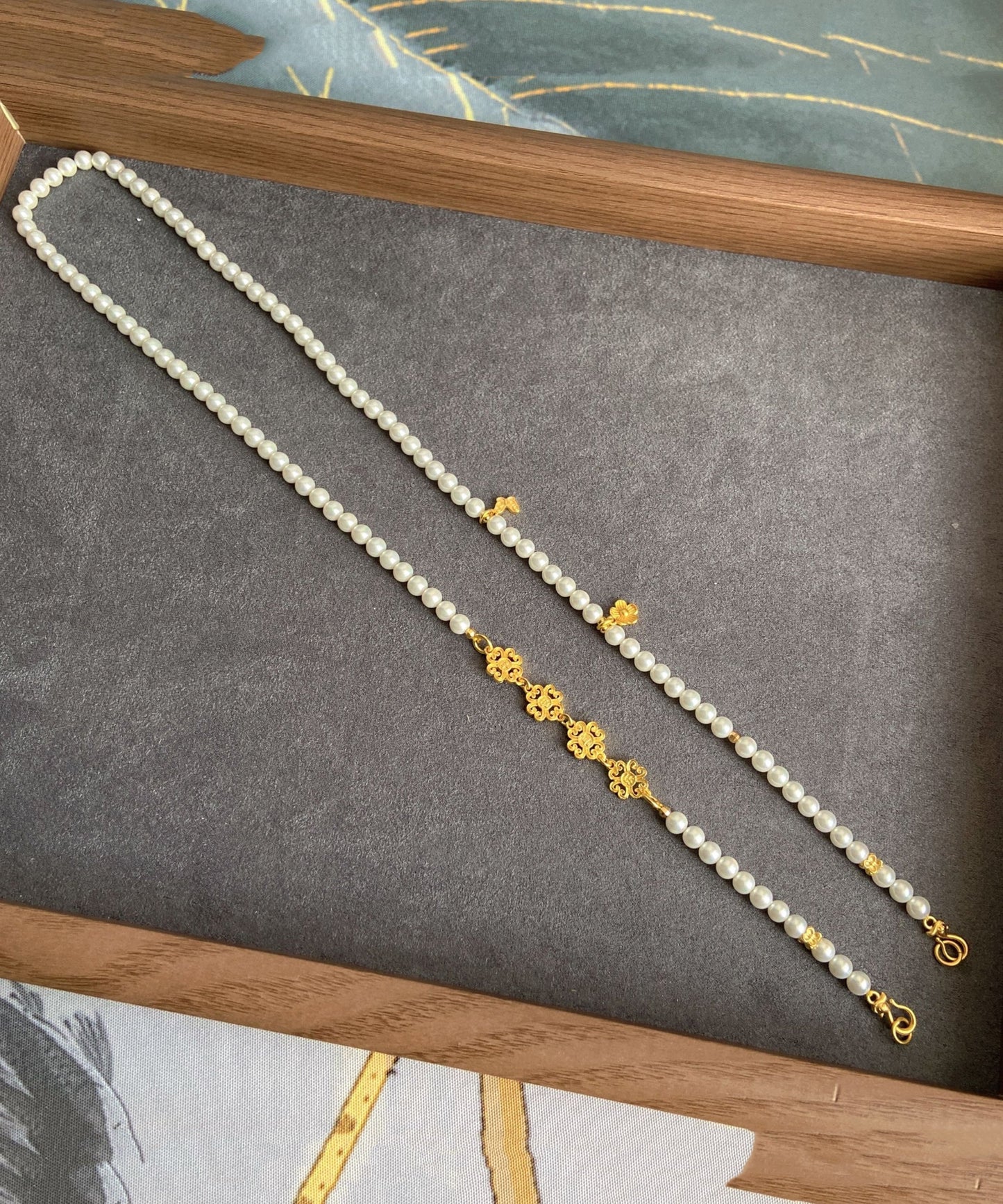 Frauen Weiß Sterling Silber Legierung Perle Perlen Anhänger Halskette WQ012