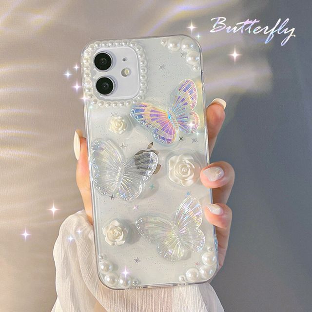 Phone Butterfly Transparent Case