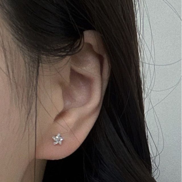 Earring Star Stud Rhinestone
