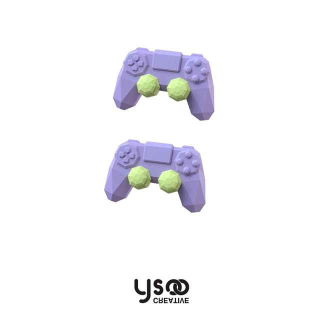 Drop Asymmetrical Cuff Clip-On Gamepad / Ear Earring Lettering