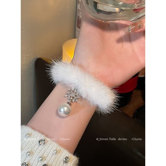 Chandelier Drop Christmas Earring Bracelet Set Choker Tree Snowflake Fluffy /