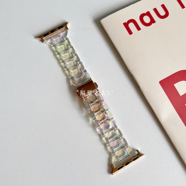 Holografisches transparentes Apple Watch Band / Schutzhülle aus Kunststoff / Set