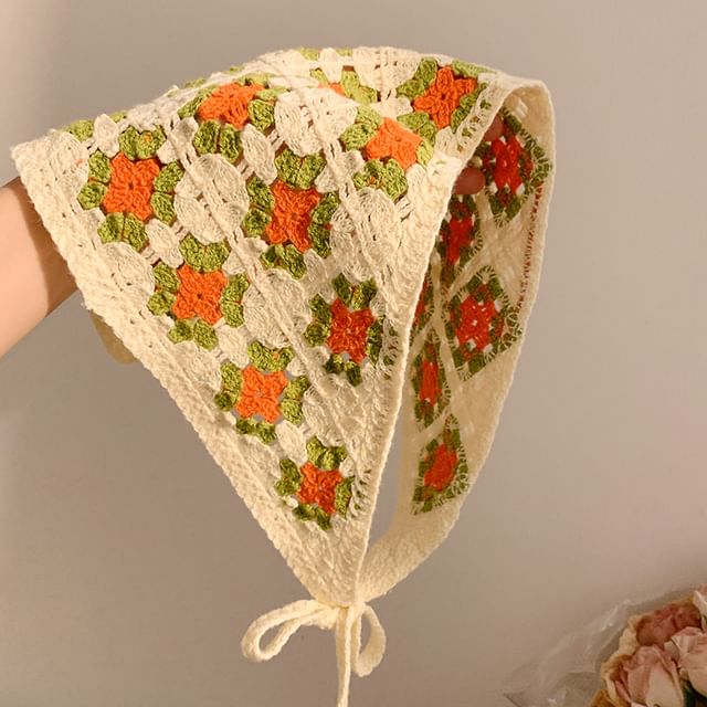 Scarf Head (Various Embroidered Triangle Designs)