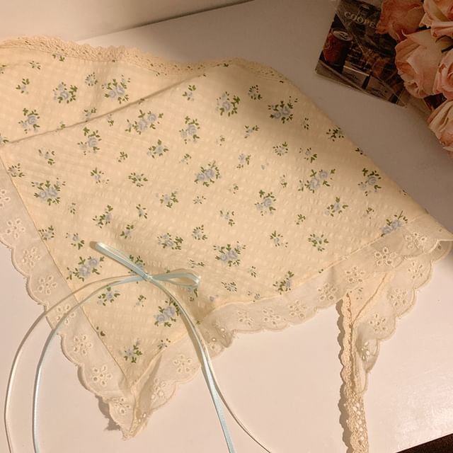 Lace Floral Designs) Trim Scrunchie / Bandana (Various