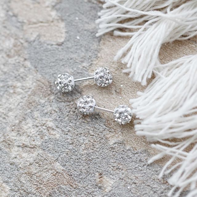 Rhinestone Ball Stud Earring