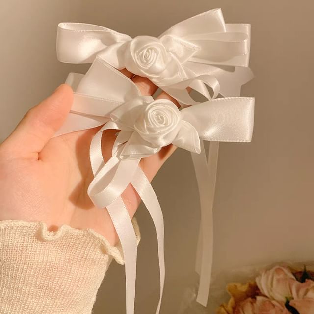 Bowknot Hair Flower Clip