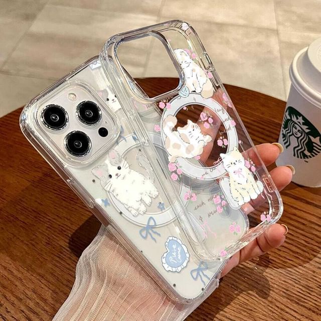 (Compatible Cat Case MagSafe) with Magnetic Phone