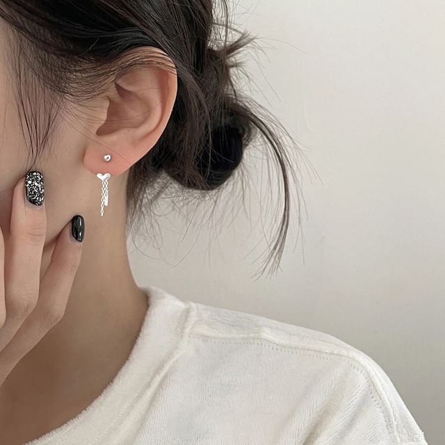 Alloy Heart Earring Threader