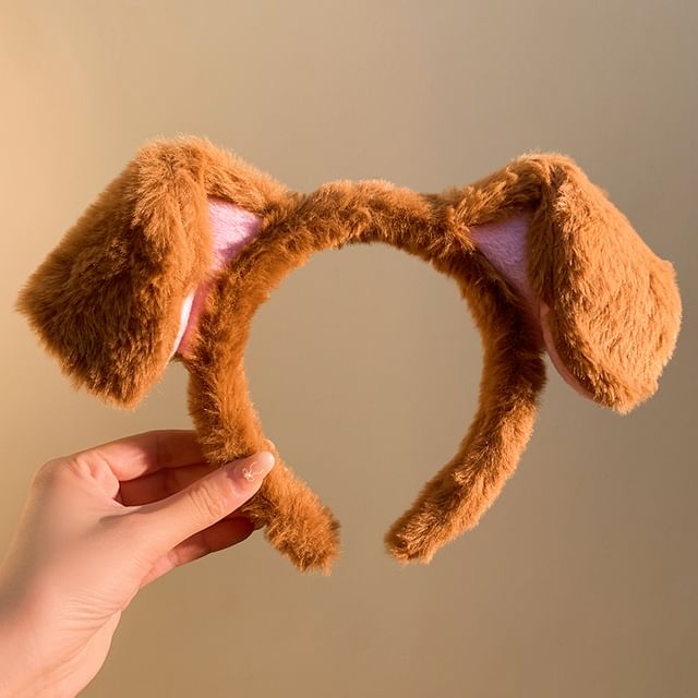 Face Headband Animal (Various Designs) Ear Chenille Wash