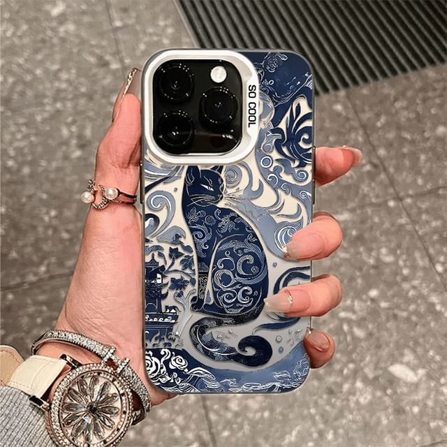 Transparente Handyhülle mit Katzen-Print