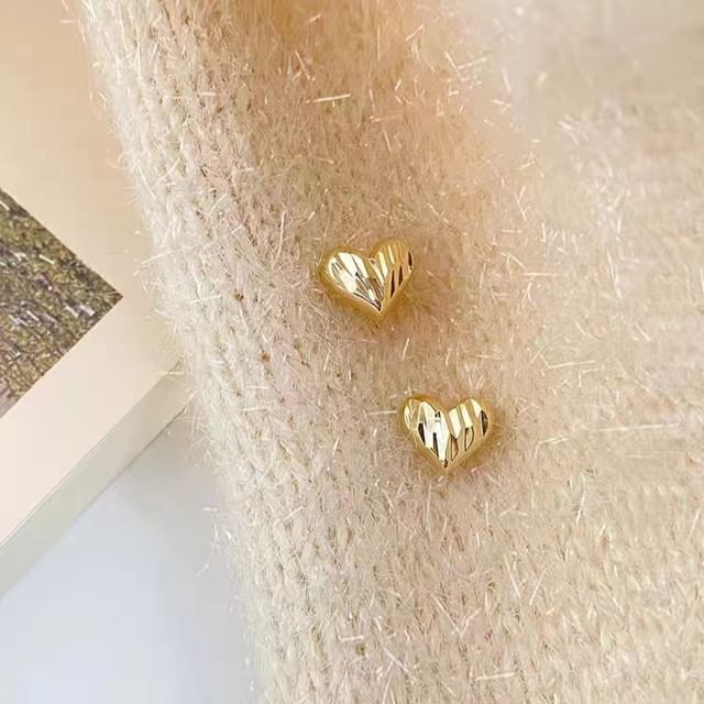 925 Heart Sterling Earring Stud Silver