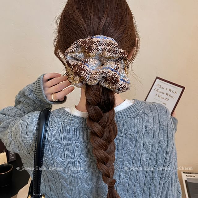 Scrunchie Plaid Hair