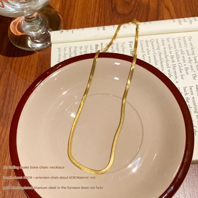 Snakebone Necklace Pendant / Set Stone