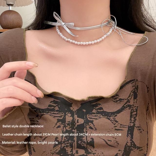 Heart Necklace Braded Set Layered /