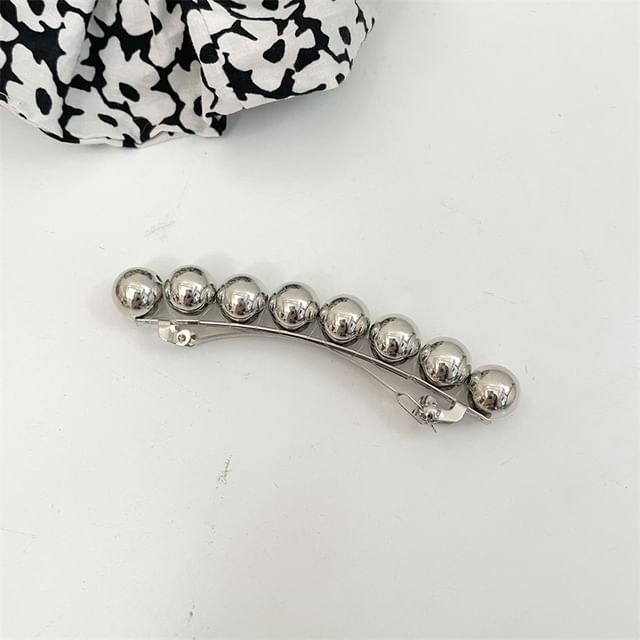 Polished Hair Bead Alloy Clip