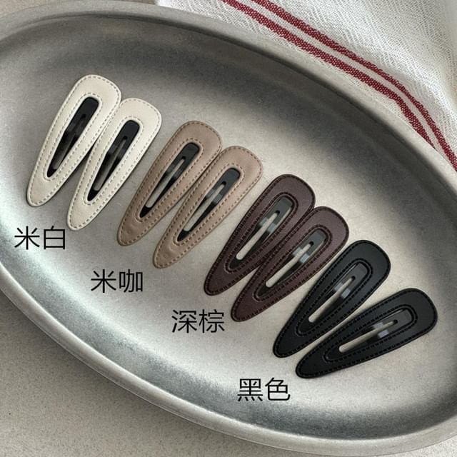 Faux Hair Designs) Leather of 2: Clip Set (Various