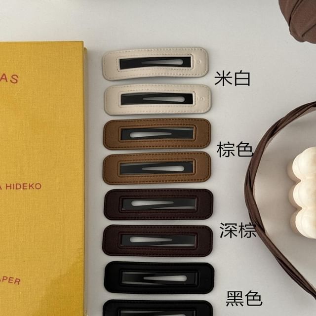Faux Hair Designs) Leather of 2: Clip Set (Various