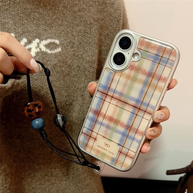 Case Phone Plaid Strap / Set