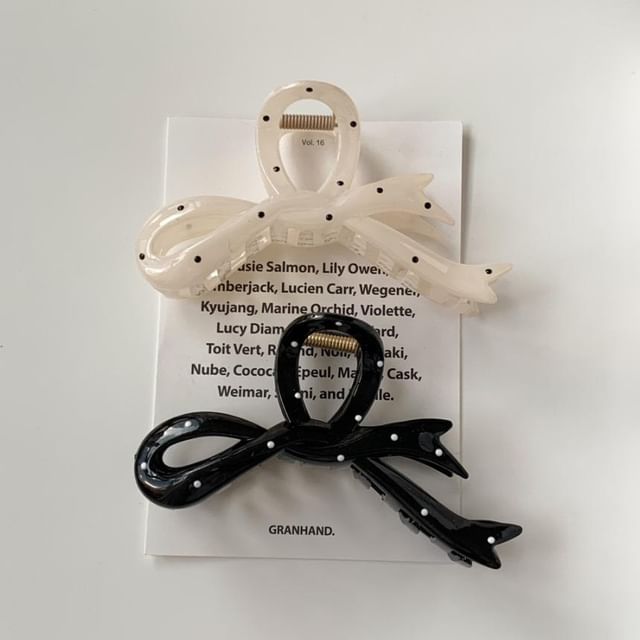 Claw Dot Hair Polka Bow