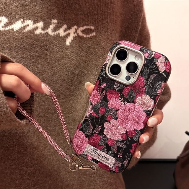 Phone Set Rose Case Strap /