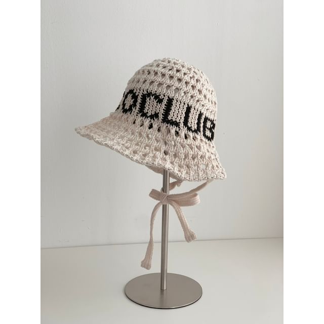 Bucket Crochet Hat Lettering