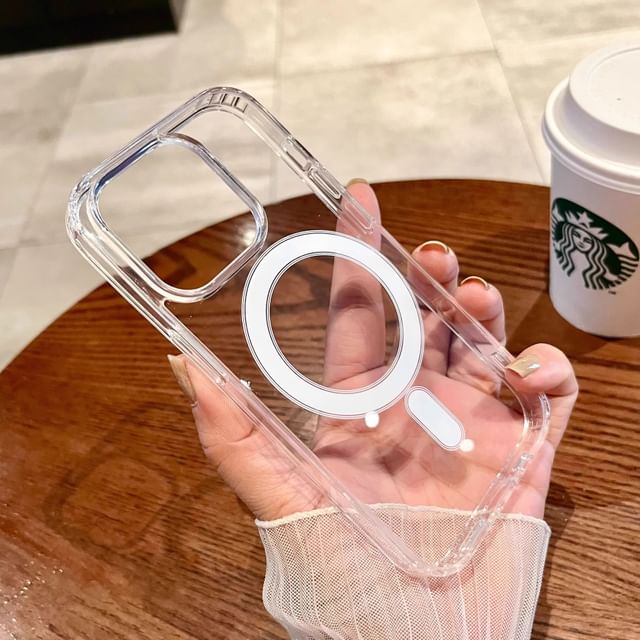 Case with Transparent MagSafe) (Compatible Phone Magnetic
