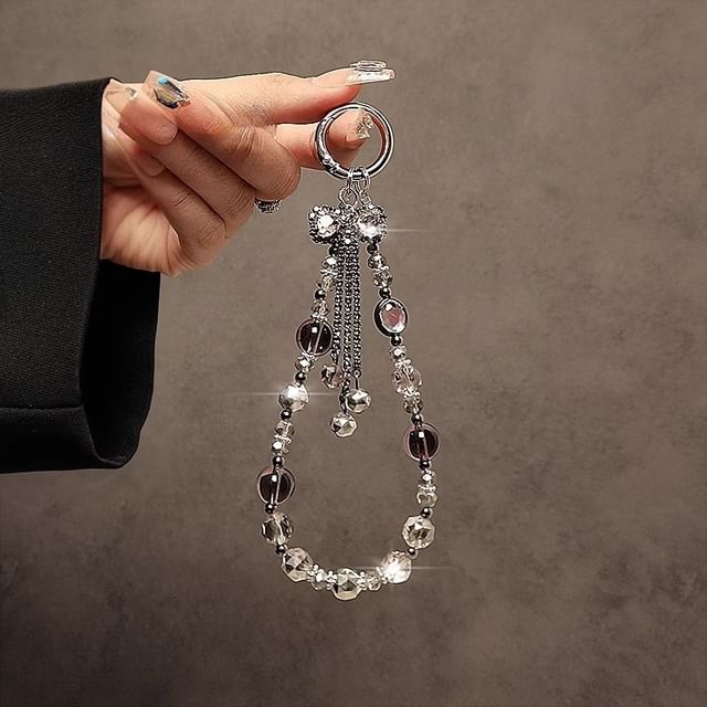 Strap Crystal Faux Phone Bow