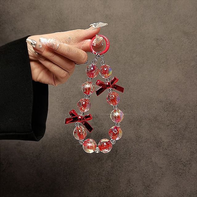 Bow Strap Faux Crystal Phone