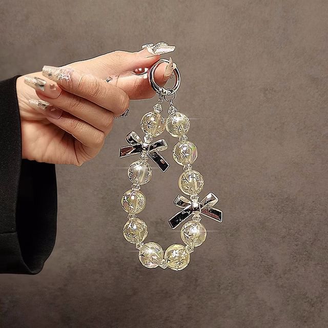 Bow Strap Faux Crystal Phone