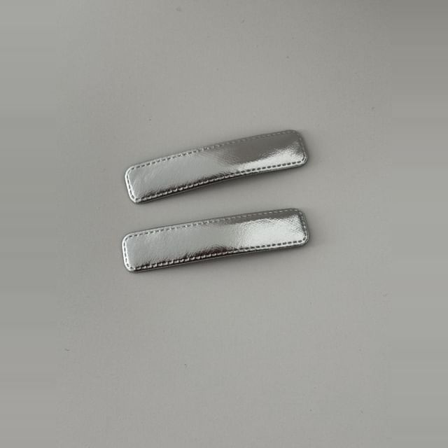 Set Geometric Hair Alloy Clip