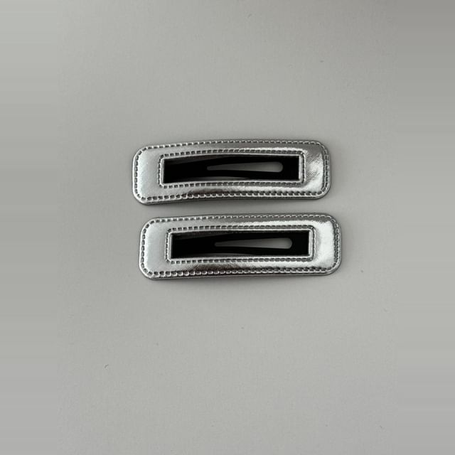 Set Geometric Hair Alloy Clip