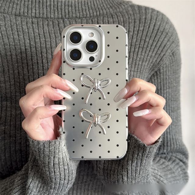 Strap Set Phone Dot Bow / Case Polka