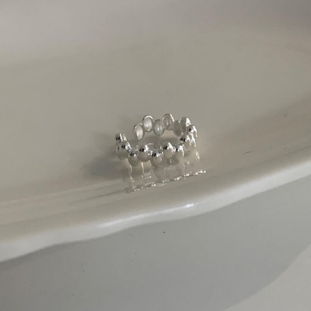 Open Silver Sterling 925 Glossy Ring