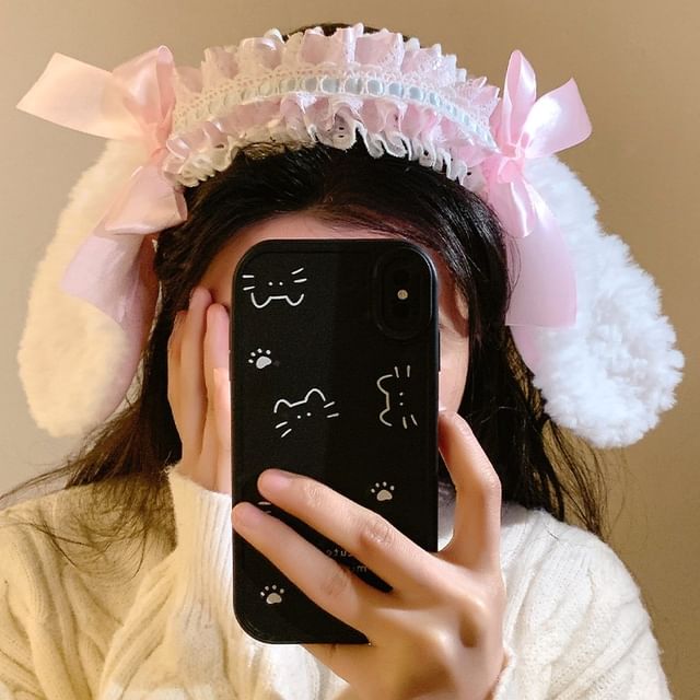 Bow Bunny Ruffle Headband Ear
