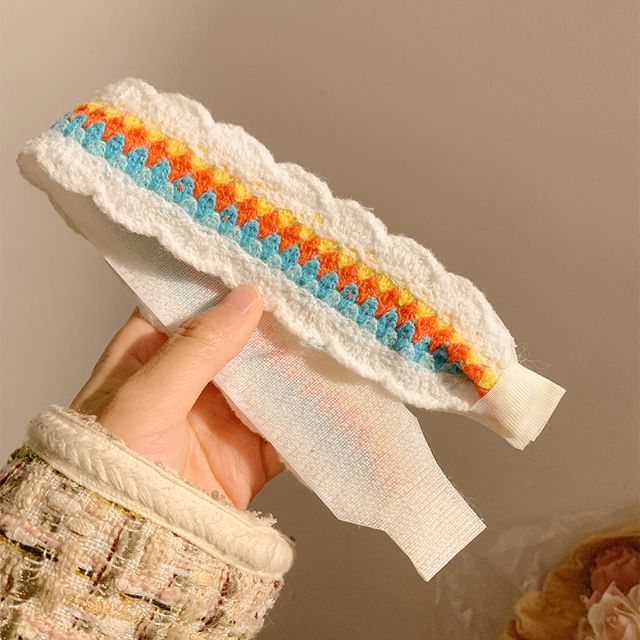 Headband Patterned Wide Crochet