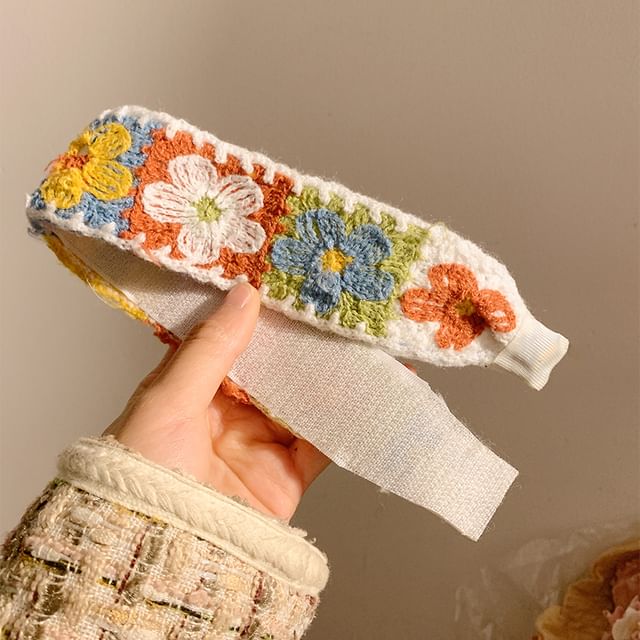 Headband Patterned Wide Crochet