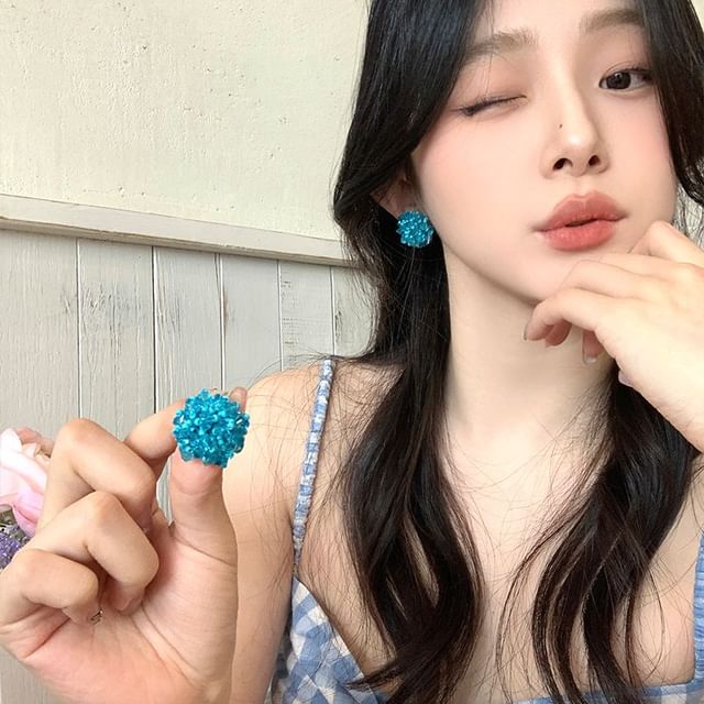 Earring Rhinestone Alloy Stud