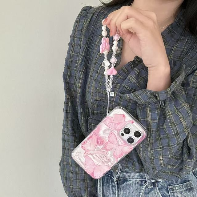 Case Strap Set Phone Floral /