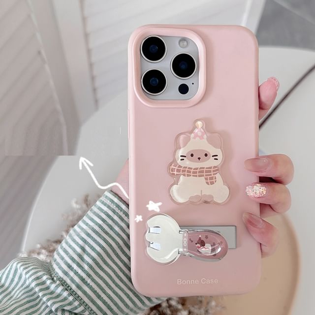 Stand Fork / Case Set Cat Phone