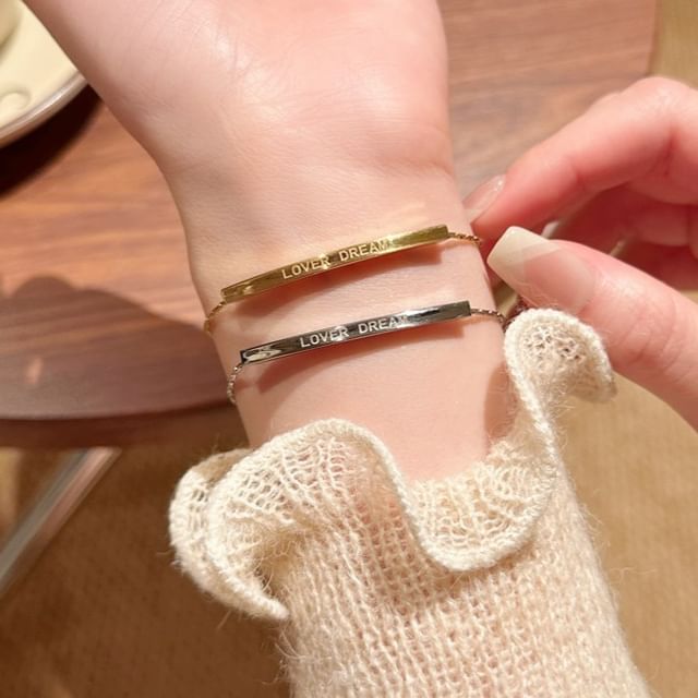 Metal Bracelet Lettering